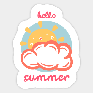 Hello Summer T-Shirt Sticker
